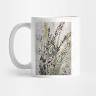 English Summer meadow, grasses, flowers design Mug